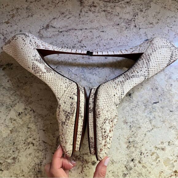 Elizabeth & James Falin $395 Snake Print Stiletto Platform Heel Womens 10 B EUC - Picture 5 of 14